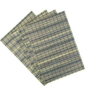 Bamboo Placemats Set Of 4 Gray Natural Rectangle